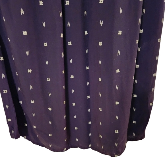 Gap navy blue white sleeveless v-neck mid dress - Picture 9 of 11